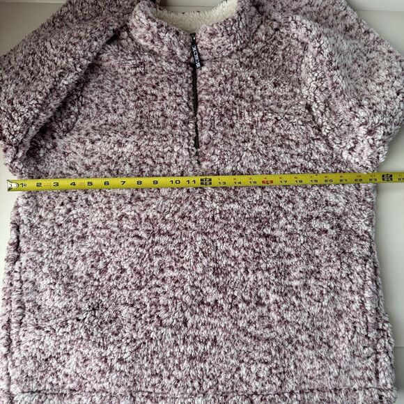 Time and Tru Quarter Zip Jacket Met Burgundy Women’s XL Pockets - Picture 6 of 12
